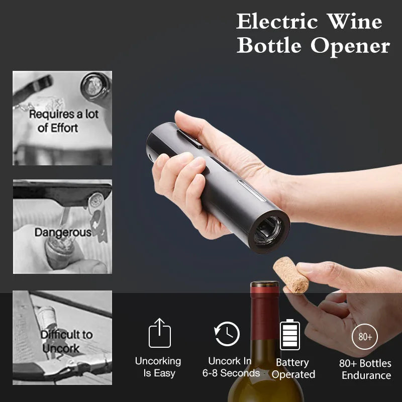 Abridor de Vinhos Elétrico Eletro Wine automático